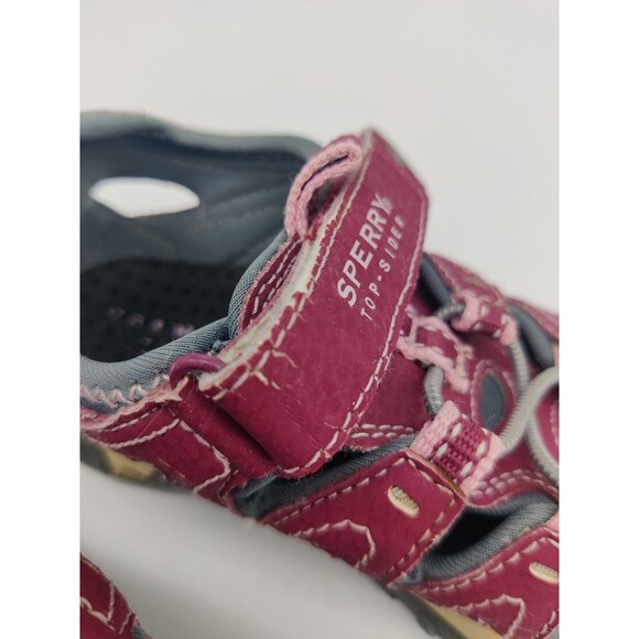 Sperry Top-Sider Wet Tech Fish Sport Sandals Shoes Raspberry Pink Youth Size 12 - Picture 11 of 14